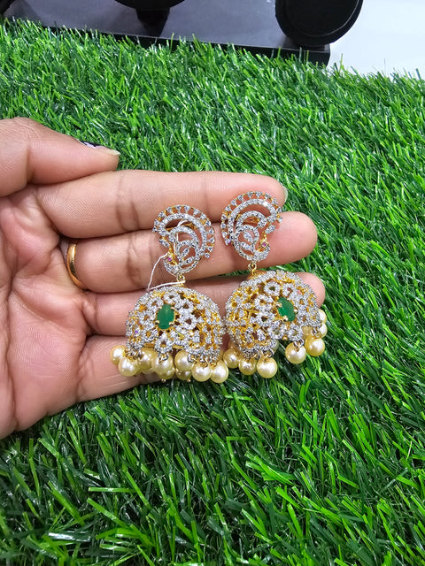 Pure 925 Silver CZ Earrings Set