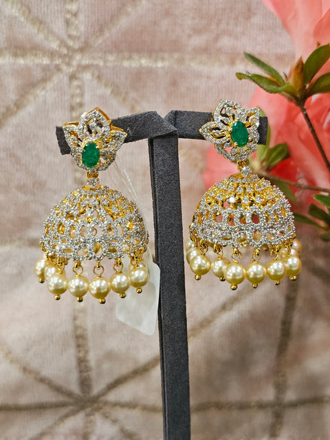 Pure 925 Silver CZ Earrings Set