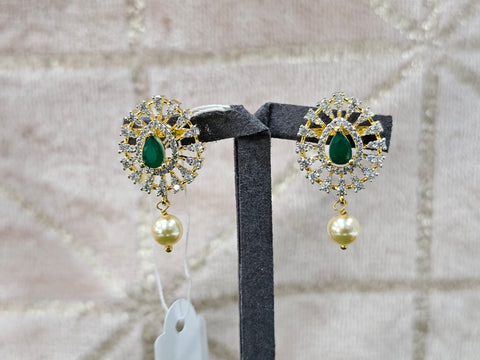 Pure 925 Silver CZ Earrings Set