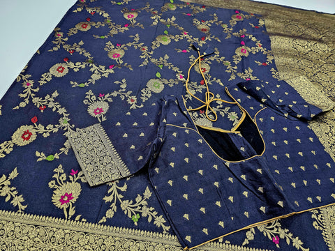 2 for $100 - Banaras Munga silk Saree