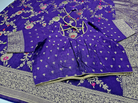 2 for $100 - Banaras Munga silk Saree