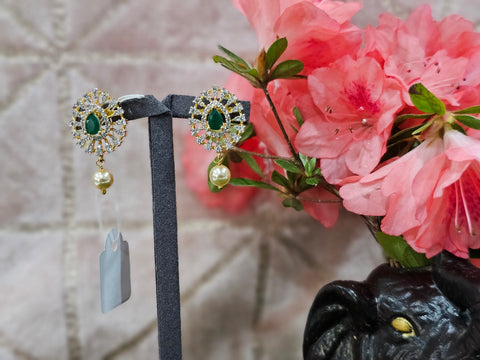 Pure 925 Silver CZ Earrings Set