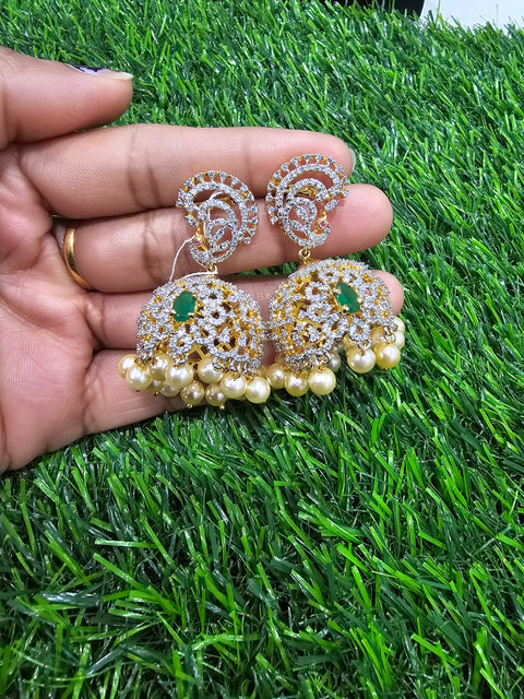 Pure 925 Silver CZ Earrings Set