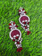 CZ and Ruby Earrings