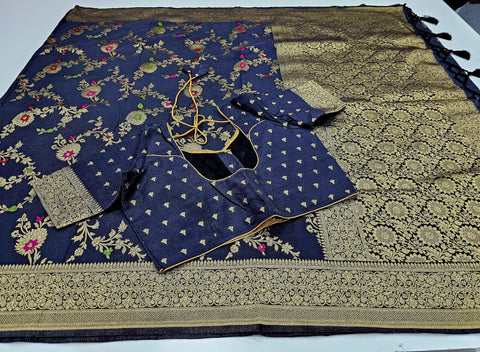 2 for $100 - Banaras Munga silk Saree