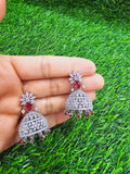 Victorian CZ with Ruby Jhumka
