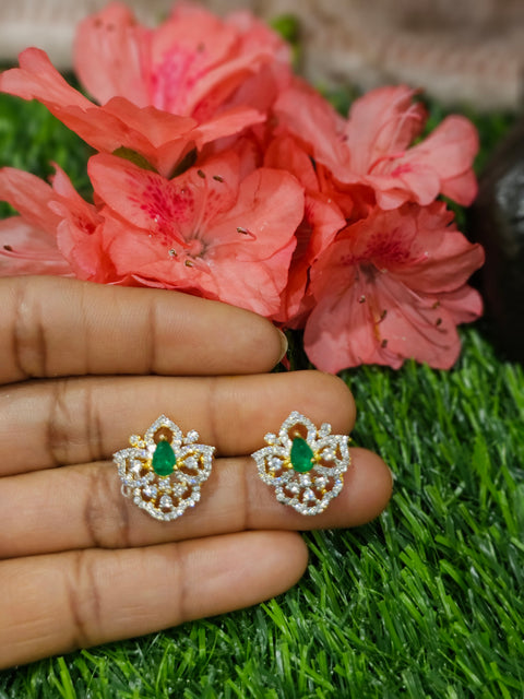 Pure 925 Silver CZ Earrings Set