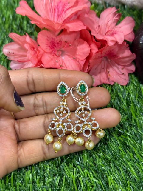 Pure 925 Silver CZ Earrings Set