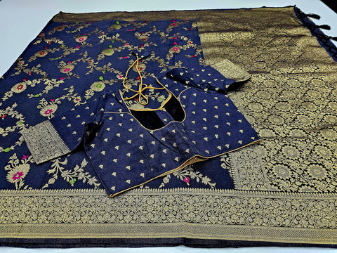 2 for $100 - Banaras Munga silk Saree