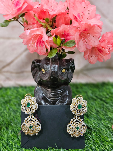 Pure 925 Silver CZ Earrings Set