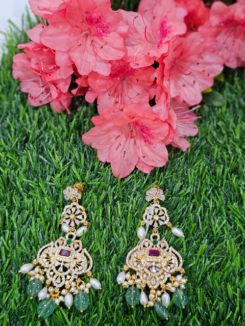 Pure 925 Silver CZ Earrings Set