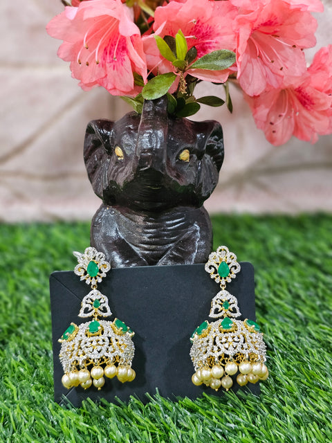 Pure 925 Silver CZ Earrings Set