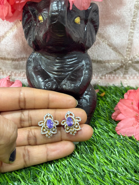 Pure 925 Silver CZ Earrings Set