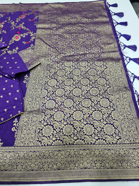 2 for $100 - Banaras Munga silk Saree