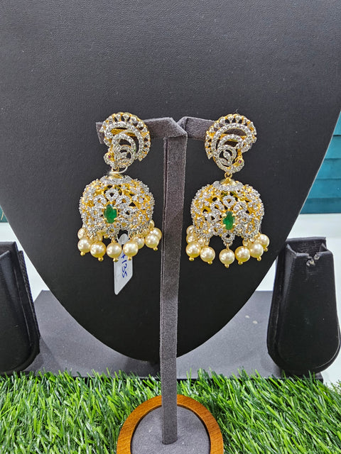 Pure 925 Silver CZ Earrings Set