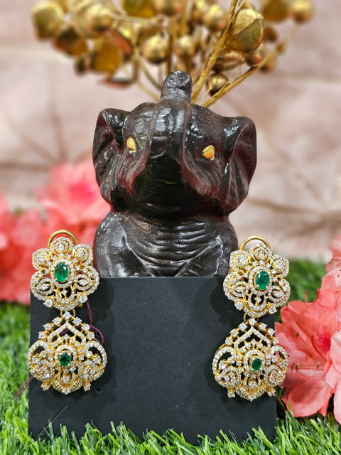 Pure 925 Silver CZ Earrings Set