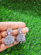 Victorian CZ  baby pink Jhumka