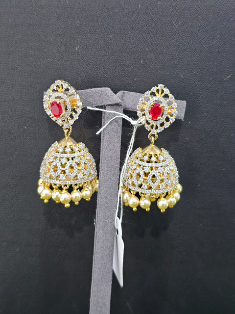 Pure 925 Silver CZ Earrings Set