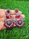 CZ and Ruby Earrings