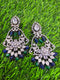 CZ and Blue Green Earrings