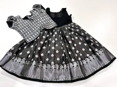 2 Yrs Size - Girls semi Kanchipattu Lehanga Set