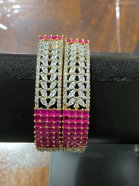 CZ and Ruby Bangles