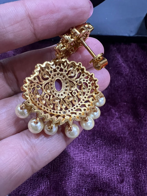 One Gram Gold CZ Necklace