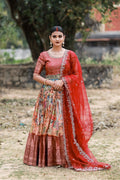 Banaras Kalamkari Gown with Dupatta
