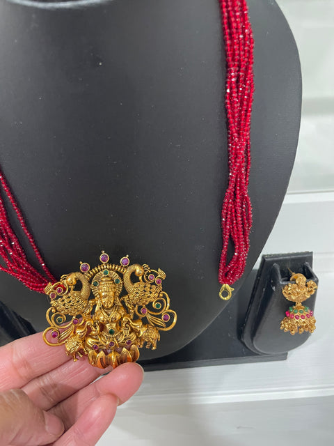 One Gram Gold CZ Beaded necklace Set