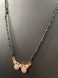 One Gram gold black beads necklace