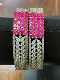 CZ and Ruby Bangles