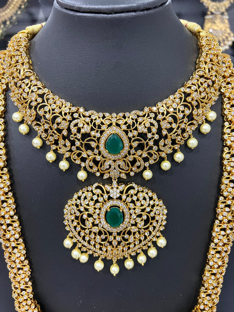 One Gram Gold CZ Necklace