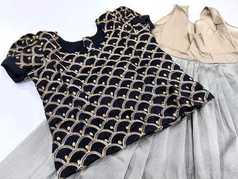 3-4 Yrs Size - Girls Raw silk Lehanga Set
