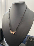 One Gram gold black beads necklace