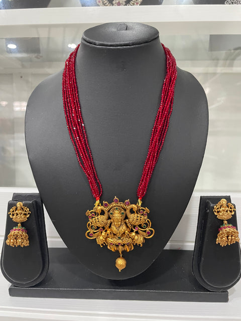 One Gram Gold CZ Beaded necklace Set