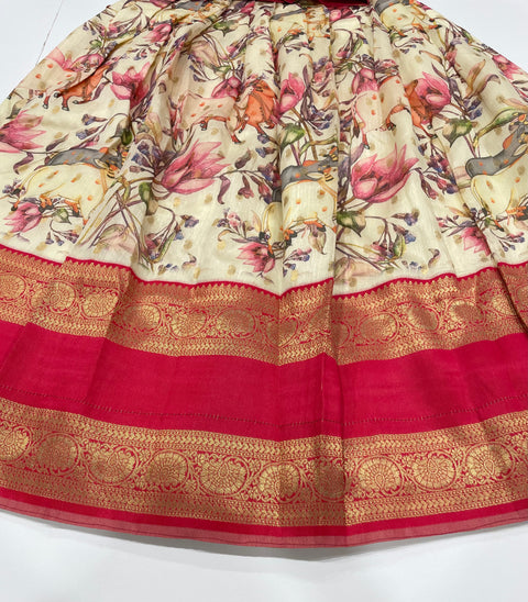 Banaras Kalamkari Lehanga  Set(8-9yrs)