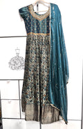 Kalamkari Printed Crushed Silk Long Gown