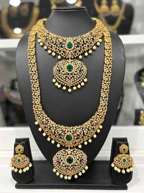 One Gram Gold CZ Necklace