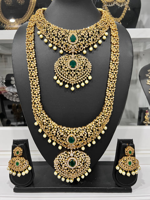 One Gram Gold CZ Necklace