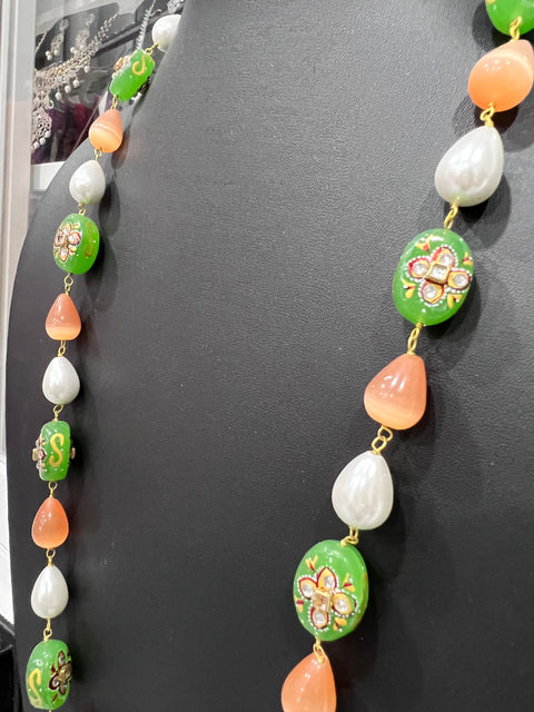 Monalisa Beads long  Necklace